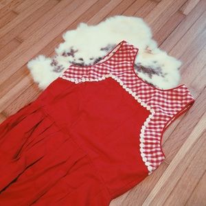 Vintage Red Fit and Flare Dress